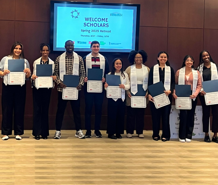 Graduating Warren Alpert Scholars at spring retreat